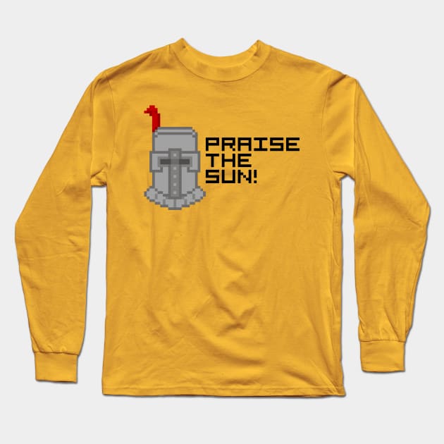 Dark Souls Praise The Sun Solaire 8-Bit Pixel Art Long Sleeve T-Shirt by StebopDesigns